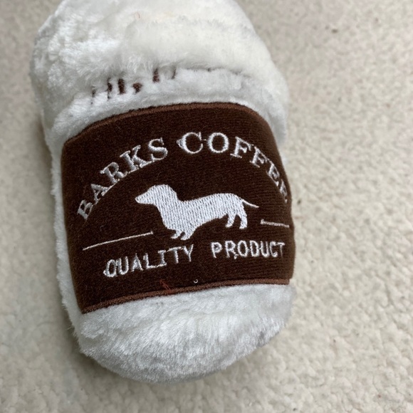 NEW Dog Puppy Squeaky Coffee Stuffed Toy - Picture 5 of 8